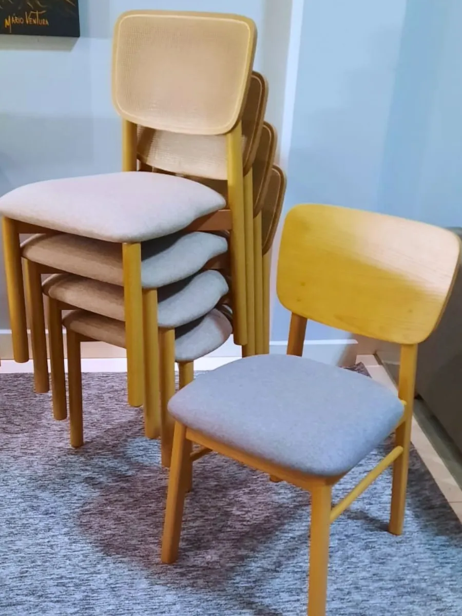 Cadeira Empilhável Luma Encosto Laminado — imagem 3