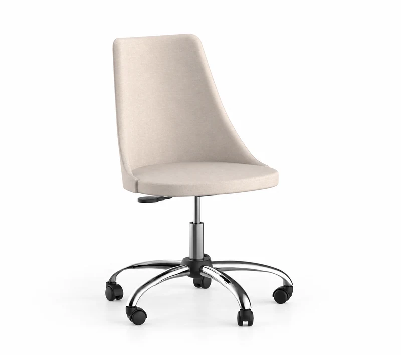 Cadeira Ella Office Base Metal Cromado
